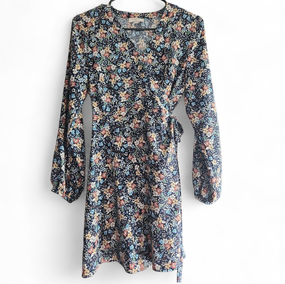 LOFT Floral Wrap Dress- Size 2P